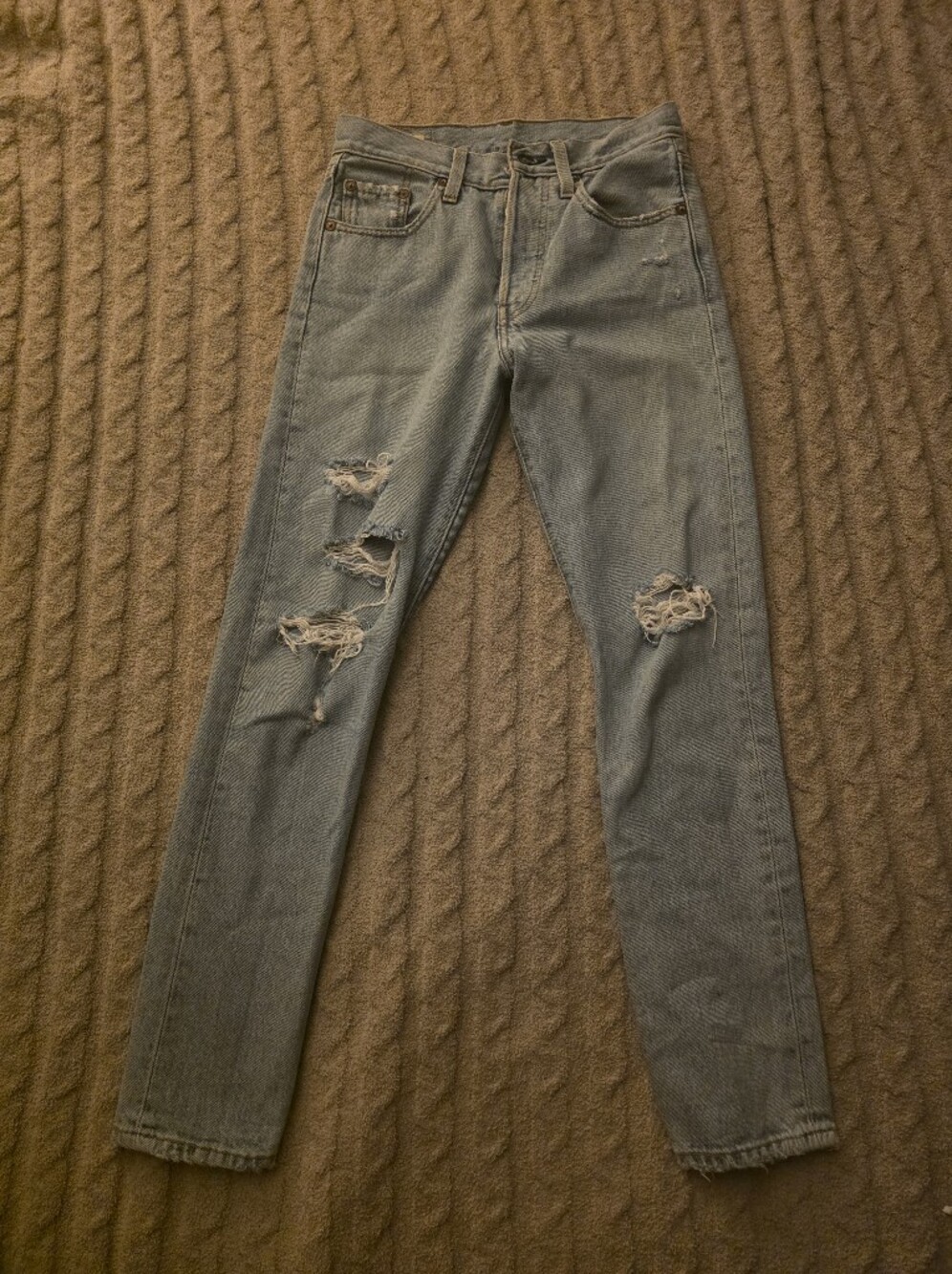 Levi's Light Blue Distressed Jeans